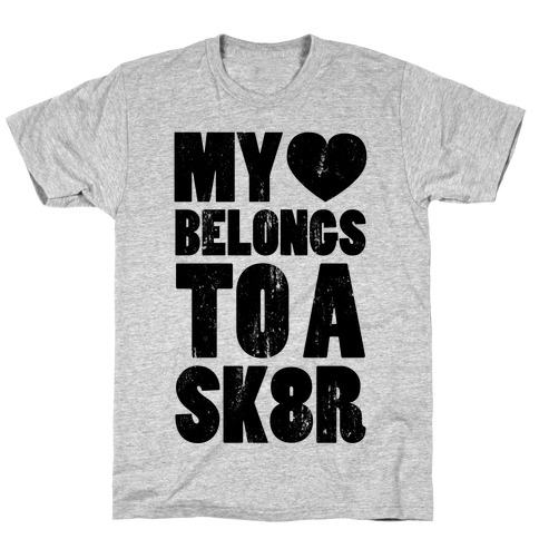 My Heart Belongs To a Skater (Baseball Tee) T-Shirt