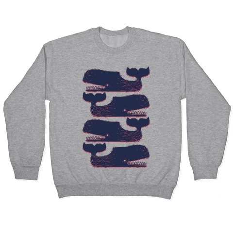 Vintage Nautical Whales Pullover
