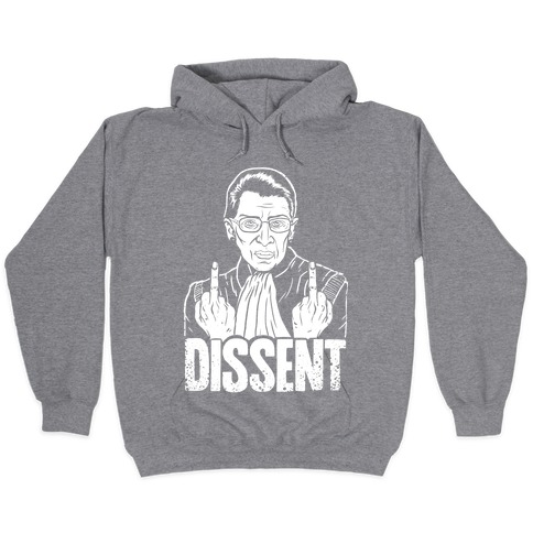 PUSHING BLACK Ruth Bader Ginsburg Remembrance I Dissent Unisex Pullover Hoodie