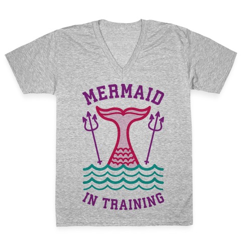 Mermaid In Training V-Neck Tee Shirt