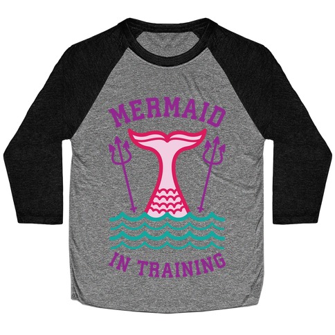 Mermaid In Training Baseball Tee