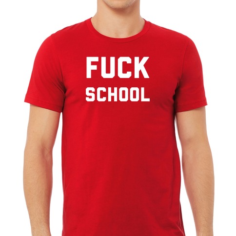 Fuck School Tee - Sea Mist