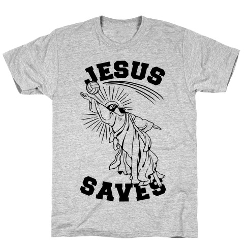 Jesus Saves - Hockey Fan Christian Funny Jesus Saves Goalie T-Shirt