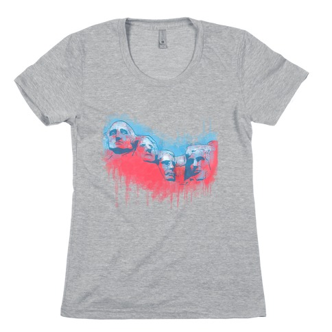 Watercolor Rushmore Womens T-Shirt