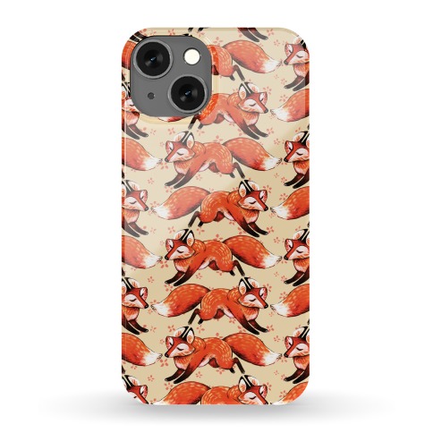 Running Foxes Pattern Phone Case