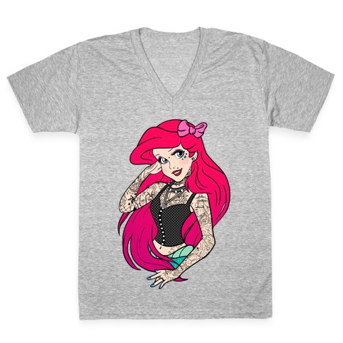 Punk Princess Mermaid V-Neck Tee Shirt