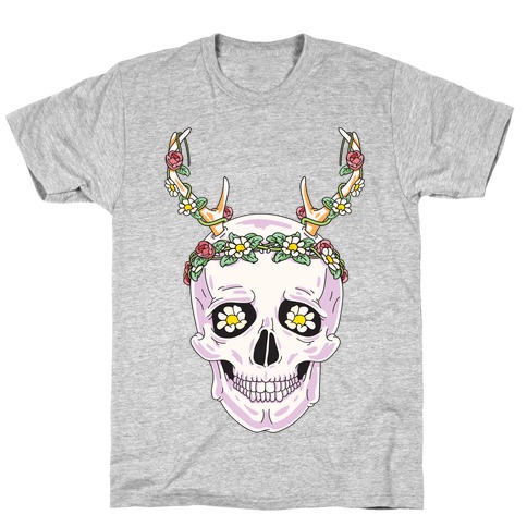 Flower Crown Skull T-Shirt