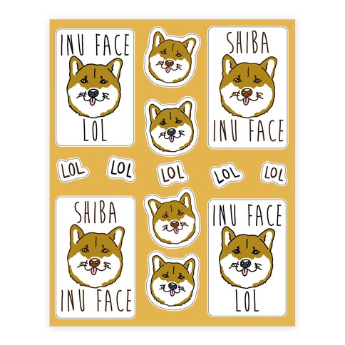 Sassy Shiba Inu  Stickers and Decal Sheet