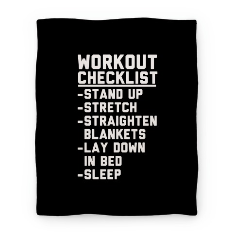 Workout Checklist Blanket