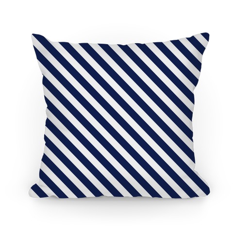 Navy Stripe Pattern Pillow