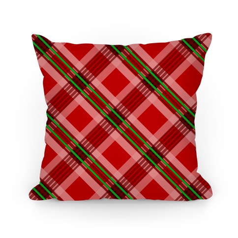 Classic Red Plaid Pillow Pillow