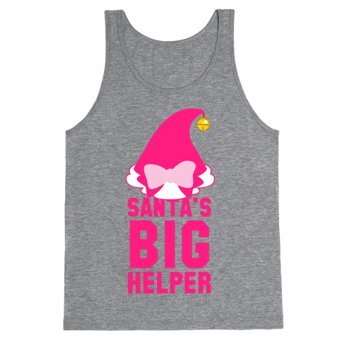 Santa's Big Helper (Pink) Tank Top