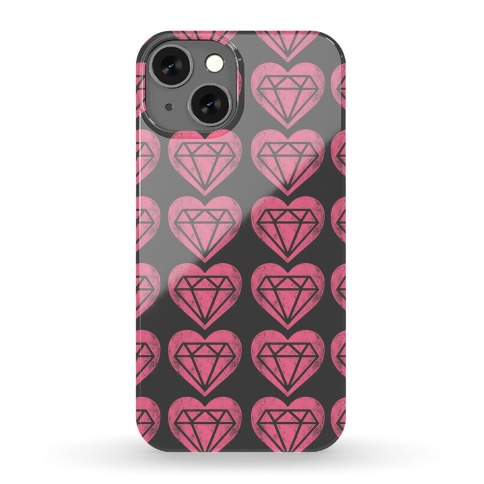 Diamond Heart Pattern Phone Case