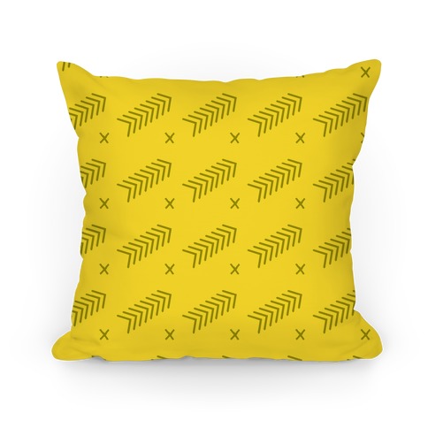 Yellow Abstract Chevron Pattern Pillow
