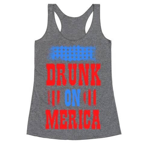 Drunk on Merica! Racerback Tank Top