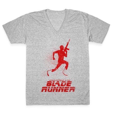 Blade Runner (As Demonstrated With Guns) V-Neck Tee Shirt