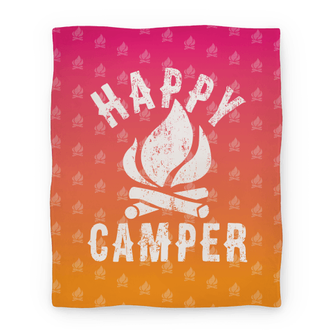 Happy Camper Blankets & Bed Blankets | Zazzle