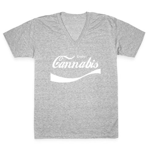 Enjoy Cannabis V-Neck Tee Shirt