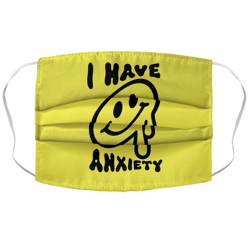 I Have Anxiety Smiley Face Accordion Face Mask
