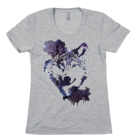Space Wolf Womens T-Shirt