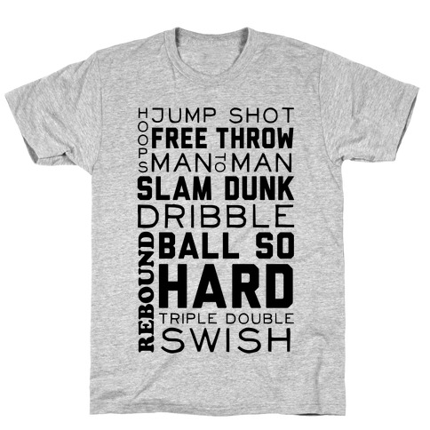 Basketball Typographic T-Shirt