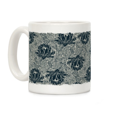 Lotus Flower Pattern Coffee Mug
