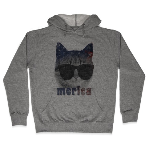 Merica Cat Hooded Sweatshirt