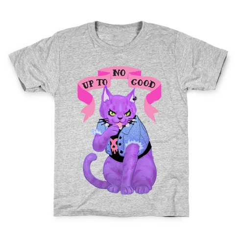 Up to No Good Pastel Goth Kitty Kids T-Shirt