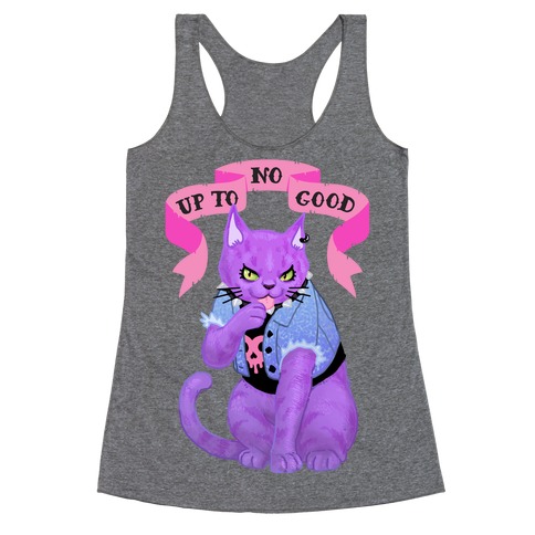 Up to No Good Pastel Goth Kitty Racerback Tank Top
