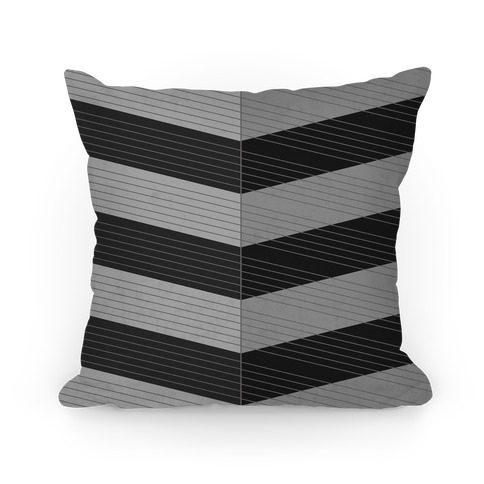 Stripes on Stripes Pattern (Black) Pillow