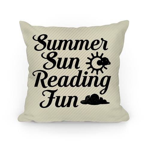 Summer Sun Reading Fun Pillow