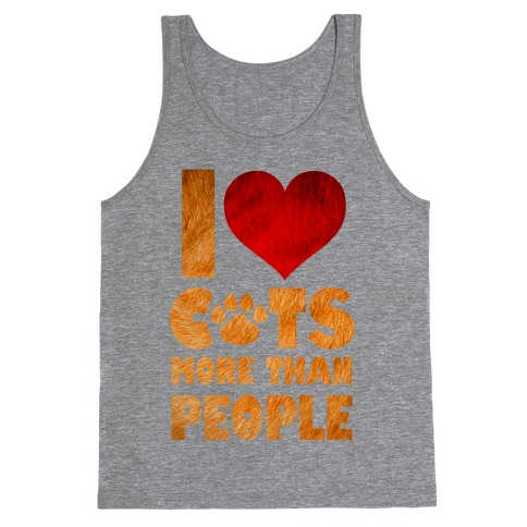 I Heart Cats More Than People Tank Top