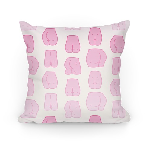 Pink Pastel Butt Pattern Pillow