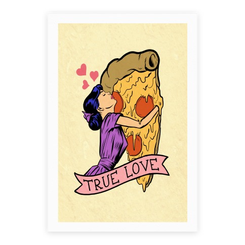True Love Comics and Pizza Poster