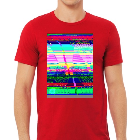 Glitch Skull Unisex T Shirt 3D Anaglyph Tshirt 3D Effect -  Norway