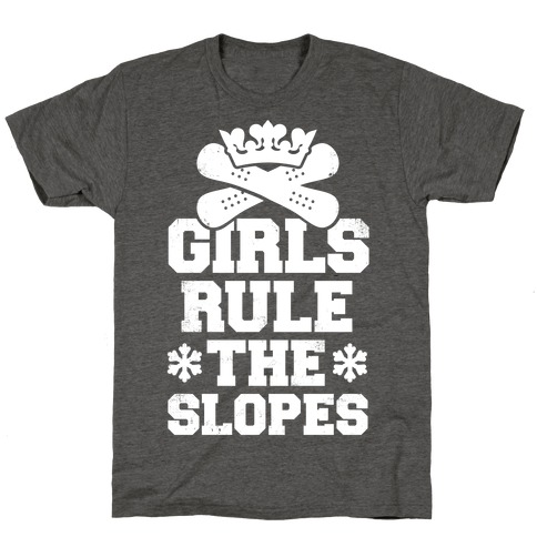 Girls Rule The Snowboarding Slopes Vintage Style T-Shirt