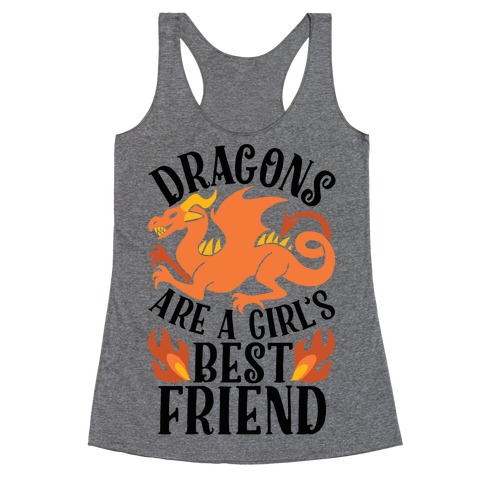 Dragons Are A Girl's Best Friend Racerback Tank Top