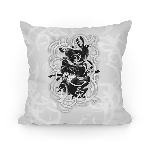 Jackalope In The Woods Pillow