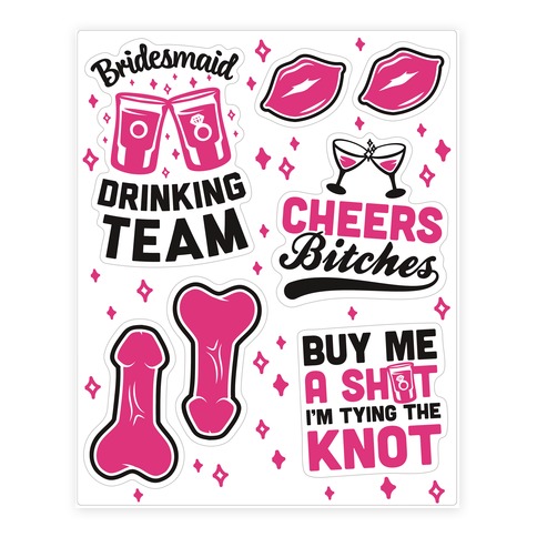 Bachelorette Party  Stickers and Decal Sheet