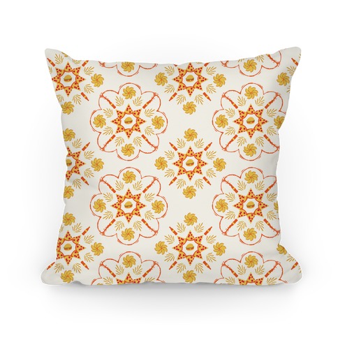 Floral Food Pattern Pillow
