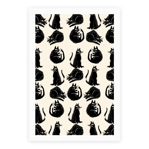 Cat Shapes Poster
