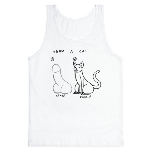 How To Draw a Cat Tank Top