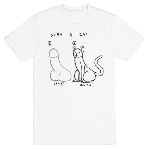 How To Draw a Cat T-Shirt