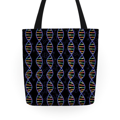 DNA Strands and Molecular Structure Pattern Tote