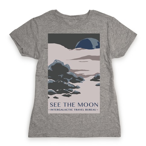 Space Travel - The Moon Womens T-Shirt