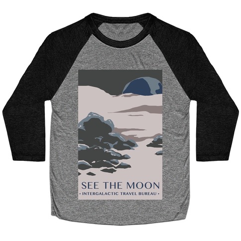 Space Travel - The Moon Baseball Tee