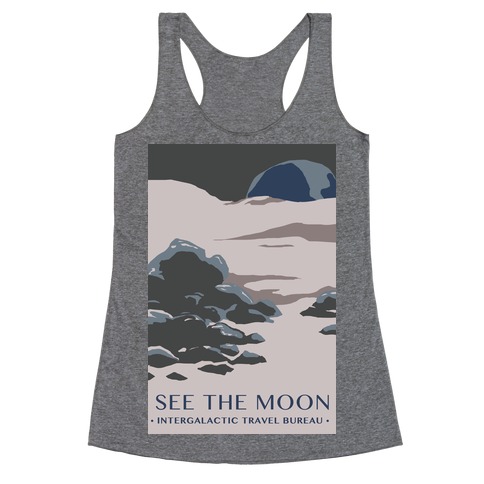 Space Travel - The Moon Racerback Tank Top