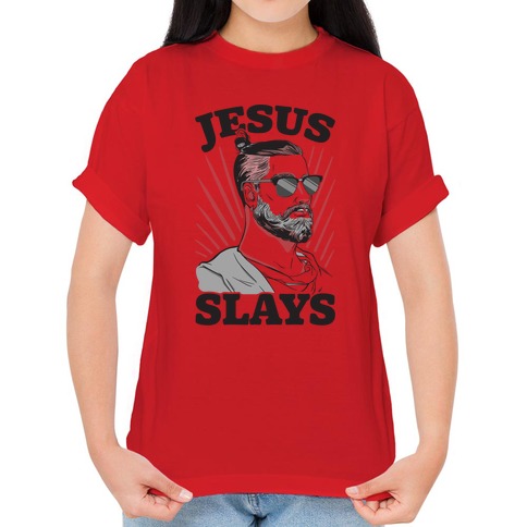 Jesus Slays Tank Tops | LookHUMAN