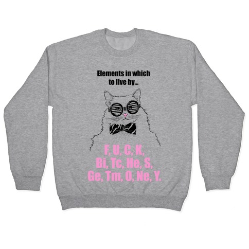 Elements In Which To Live By... (Chemistry Cat) Pullover