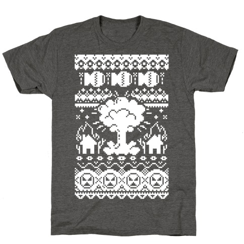 Nuclear Christmas Sweater Pattern T-Shirt